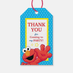 Sesame Street   Elmo - Polka Dot & Stars Birthday Presentetikett