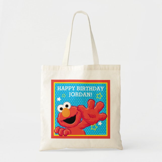 Sesame Street | Elmo - Polka Dot & Stars Birthday Tygkasse (Framsidan)