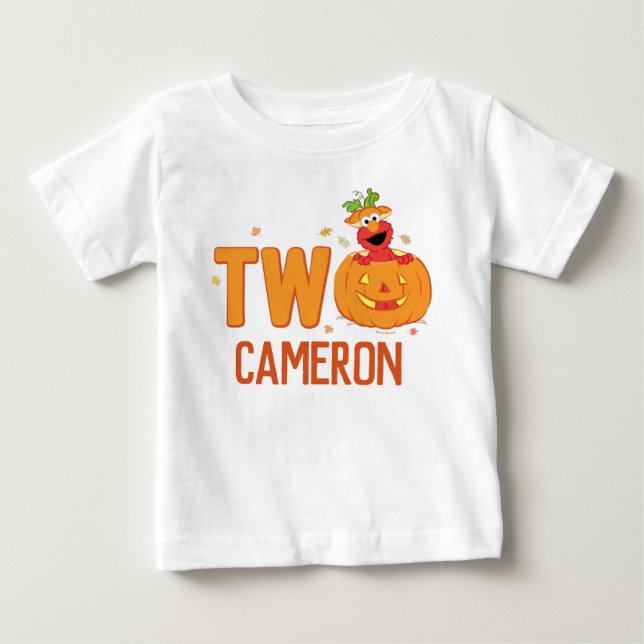 Sesame Street - Elmo | Pumpkin 2:a födelsedagen T Shirt (Framsida)