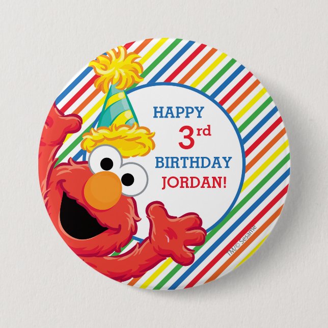 Sesame Street | Elmo - Rainbow Birthday Knapp (Framsida)