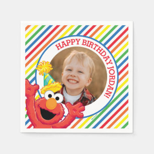 Sesame Street   Elmo - Rainbow Birthday Pappersservett