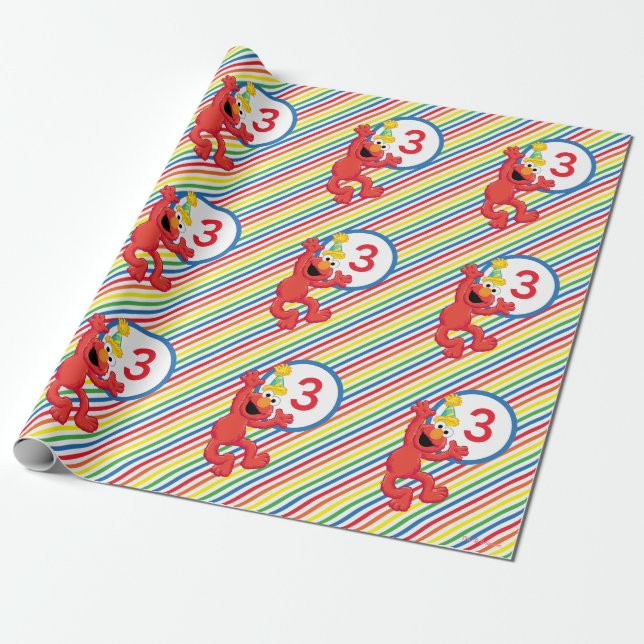 Sesame Street | Elmo - Rainbow Birthday Presentpapper (Utrullad)