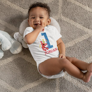 Sesame Street Elmo - regnbåge 1:a födelsedag Tee Shirt