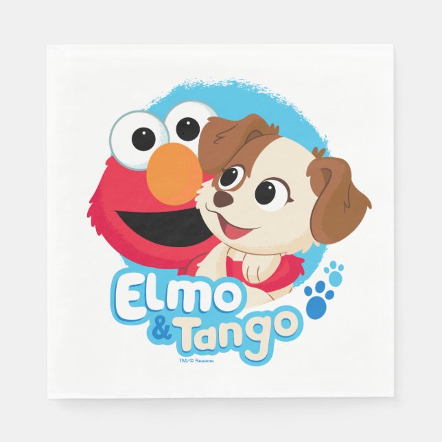 Sesame Street | Elmo & Tango Badge Pappersservett (Framsidan)