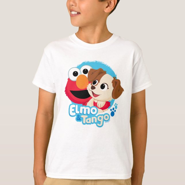 Sesame Street | Elmo & Tango Badge T Shirt (Framsida)