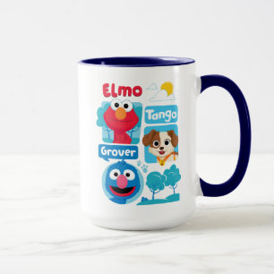 Sesame Street Elmo, Tango, & Grover Park-grafik Mugg