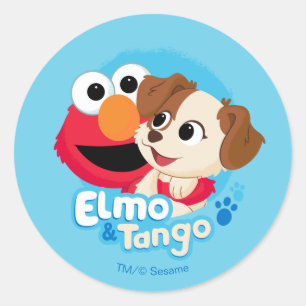 Sesame Street Elmo & Tango-märke Runt Klistermärke