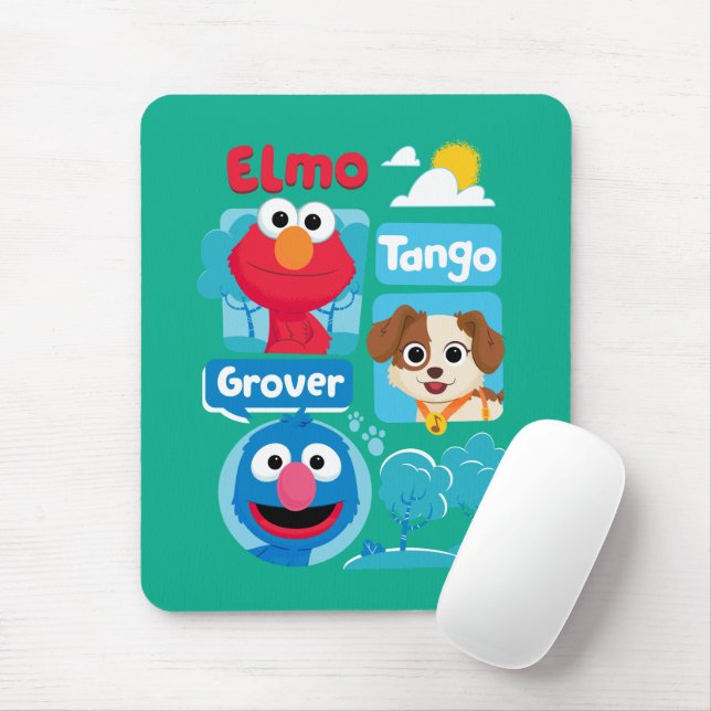 Sesame Street | Elmo, Tango och Grover Park Graphi Musmatta (Med mus)