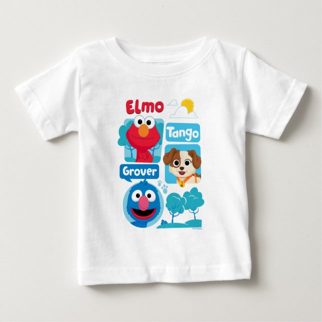 Sesame Street | Elmo, Tango och Grover Park Graphi T Shirt (Framsida)