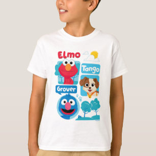 Sesame Street   Elmo, Tango och Grover Park Graphi T Shirt