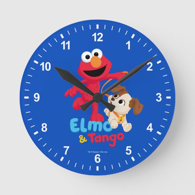 Sesame Street | Elmo & Tango Running Rund Klocka (Framsida)