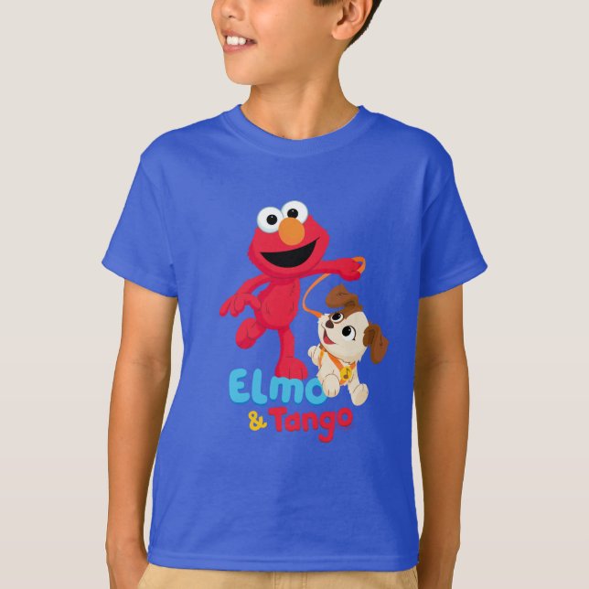 Sesame Street | Elmo & Tango Running T Shirt (Framsida)