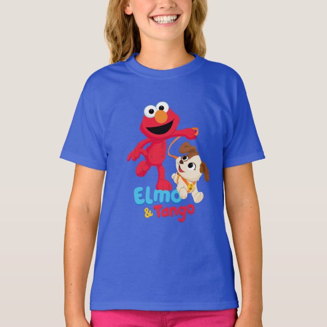 Sesame Street | Elmo & Tango Running T Shirt (Framsida)