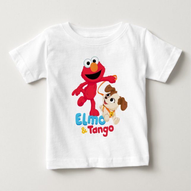 Sesame Street | Elmo & Tango Running T Shirt (Framsida)