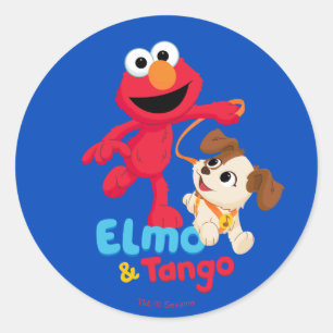 Sesame Street Elmo & Tango springer Runt Klistermärke