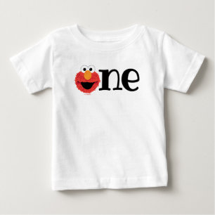 Sesame Street Elmos 1-årsdag Kritskriftsbaby T Shirt