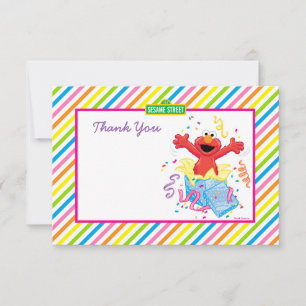 Sesame Street Elmos flickfödelsedag Tack Kort