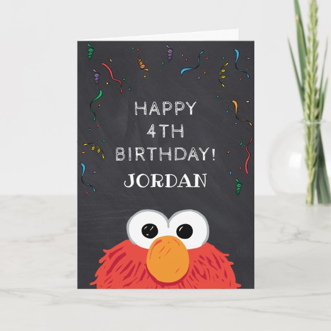Sesame Street | Elmos födelsedagsritbord Kort (Framsida)