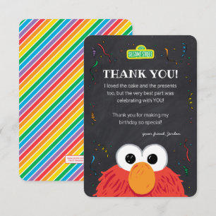 Sesame Street   Elmos födelsedagsritkort med Tack Kort