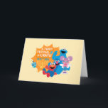 Sesame Street | En Hårig-festival av Ljus! Helgkort<br><div class="desc">Fira Hanukkah med dina favoritvänner på Sesame Street i den härliga "Håriget Festival of Ljus!"-designen! Med Cookie Monster, Elmo, Grover och Abby Cadabby fångar den här festliga illustrationen julhelgens glädje och värme. Den här designen är omgiven av en glödande menorah, lekfulla drömmar och glada leenden, och är perfekt för att...</div>