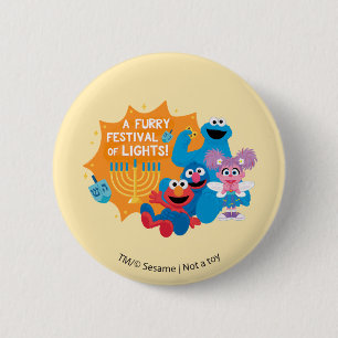 Sesame Street En Hårig-festival av Ljus! Knapp