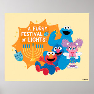 Sesame Street En Hårig-festival av Ljus! Poster