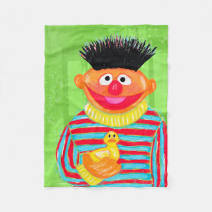 Sesame Street Ernie med Rubber Duckie Fleecefilt