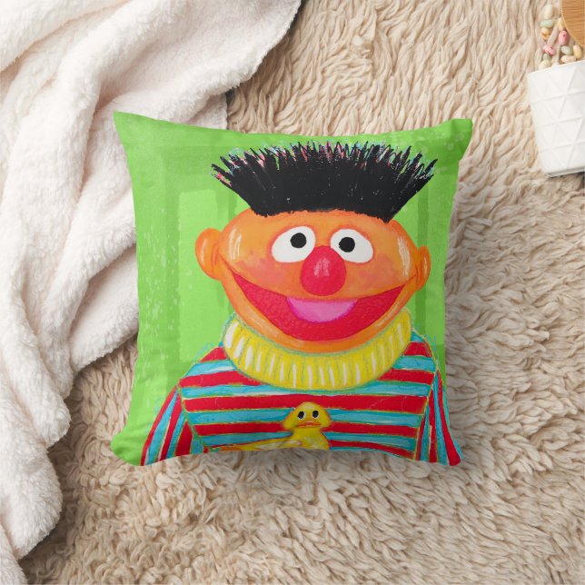 Sesame Street | Ernie med Rubber Duckie Kudde (Filt)