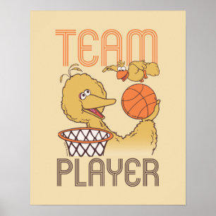 Sesame Street Fågelteamspelare Poster