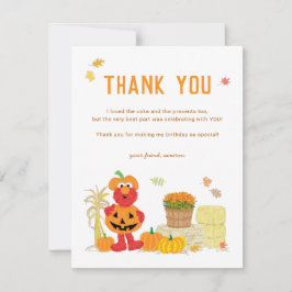 Sesame Street | Fall Elmo Pumpkin Birthday Tack Kort