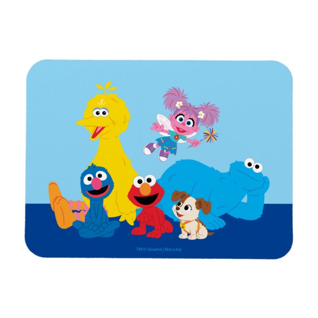 Sesame Street | Färgfyllda Sesame Street Pals Magnet (Horisontell)