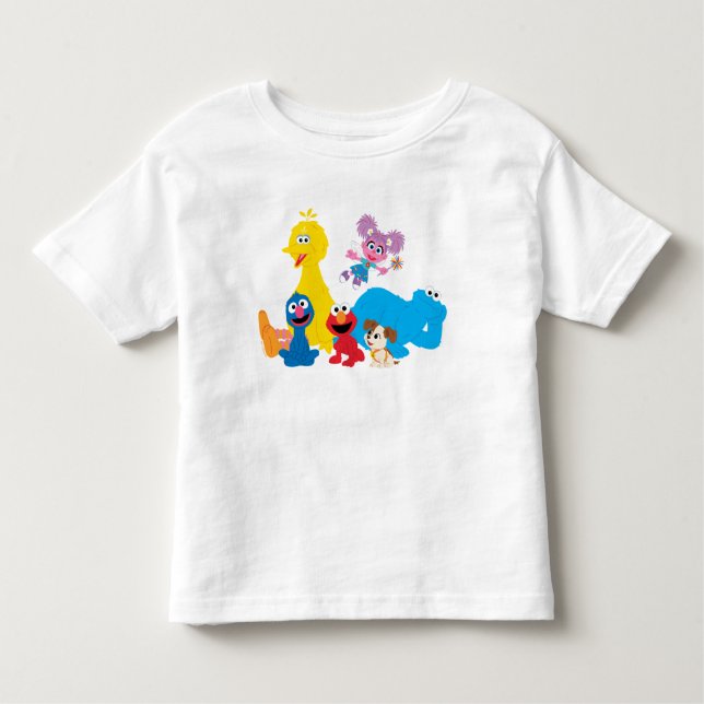 Sesame Street | Färgfyllda Sesame Street Pals T Shirt (Framsida)