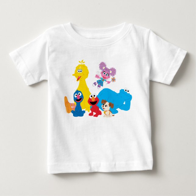 Sesame Street | Färgfyllda Sesame Street Pals T Shirt (Framsida)