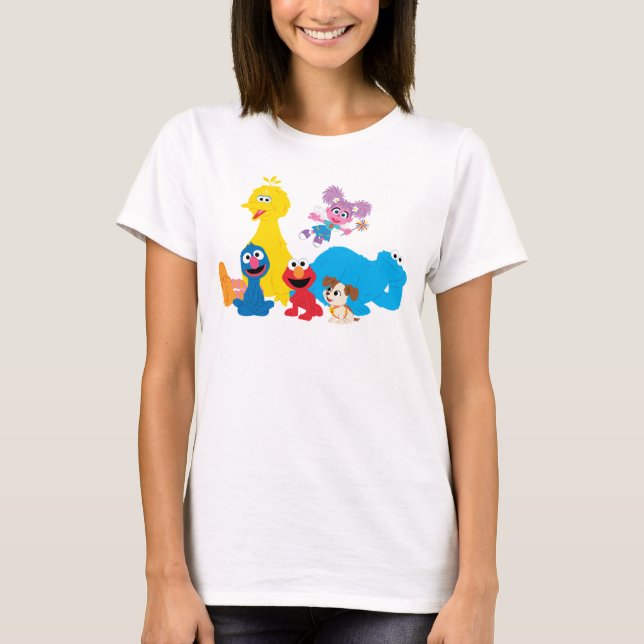 Sesame Street | Färgfyllda Sesame Street Pals T Shirt (Framsida)