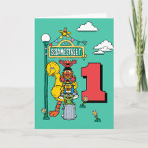 Sesame Street-figurer Födelsedags kort