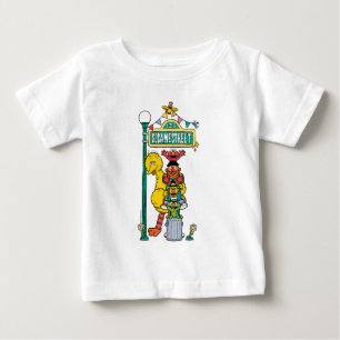 Sesame Street-figurer & gatuskylt Baby T-shirt