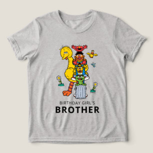 Sesame Street-figurer & gatuskylt födelsedags Tr T Shirt