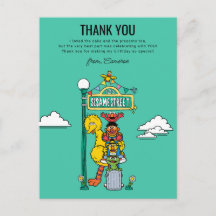 Sesame Street-figurer & gatuskylt Tack P