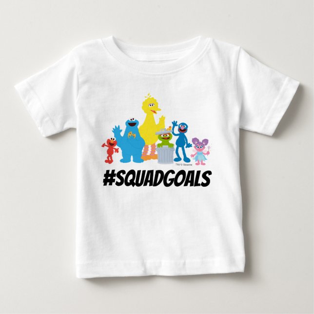 Sesame Street-figurer | #SQUADGOALS T Shirt (Framsida)