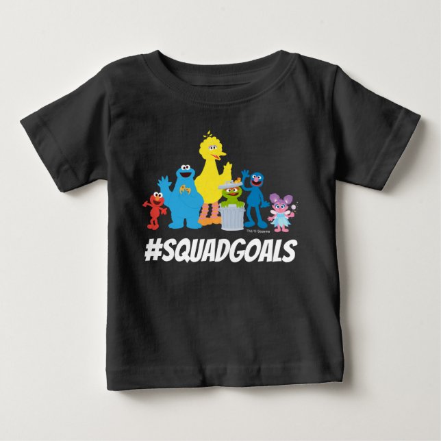 Sesame Street-figurer | #SQUADGOALS T Shirt (Framsida)