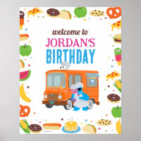 Sesame Street Foodie Lastbil Birthday-tecken