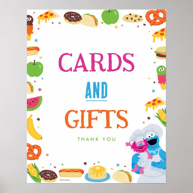 Sesame Street Foodie Lastbil Gifts & Cards-skylt Poster (Framsidan)