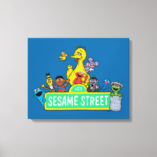 Sesame Street   Fullt Färg med pärlor Canvastryck