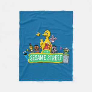 Sesame Street   Fullt Färg med pärlor Fleecefilt