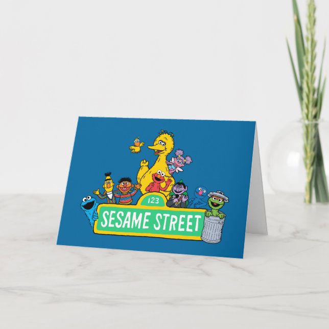 Sesame Street | Fullt Färg med pärlor Helgkort (Framsida)
