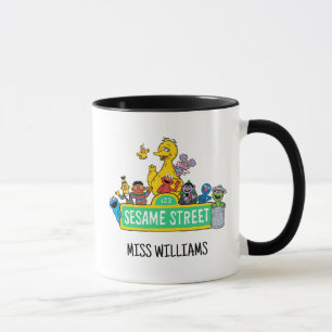 Sesame Street Fullt Färg med pärlor Lägg till Mugg