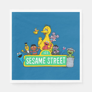 Sesame Street   Fullt Färg med pärlor Pappersservett
