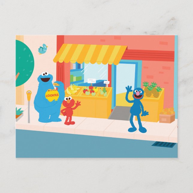 Sesame Street | Gatuscen Vykort (Framsida)