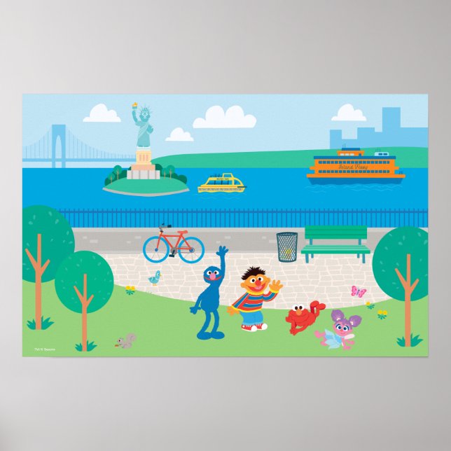 Sesame Street | Governors Island-scen Poster (Framsidan)
