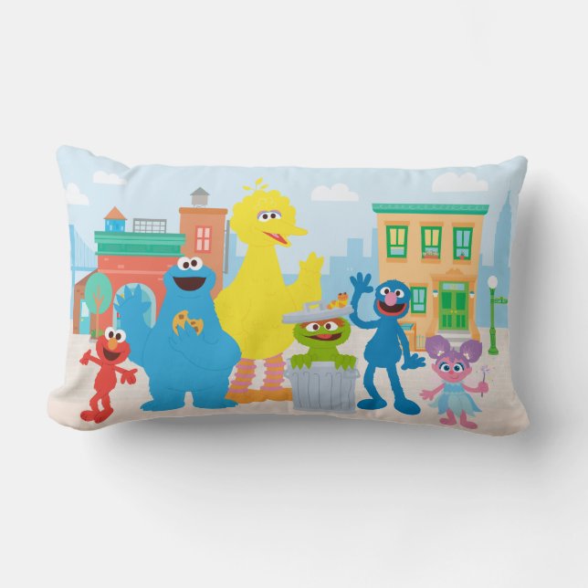 Sesame Street | Grannskaps scen Lumbarkudde (Framsida)